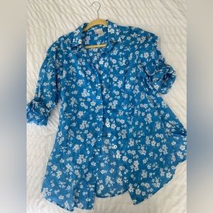 EUC Anne Cole cotton voile shirt/cover-up size M